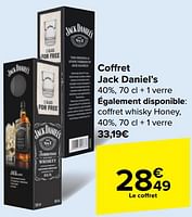 Promotions Coffret jack daniel’s - Jack Daniel's - Valide de 29/05/2024 à 10/06/2024 chez Carrefour