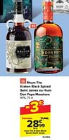 Promotions Rhum the kraken black spiced saint james - The Kraken - Valide de 29/05/2024 à 10/06/2024 chez Carrefour