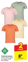 Promotions T-shirt bio homme - Tex - Valide de 29/05/2024 à 10/06/2024 chez Carrefour