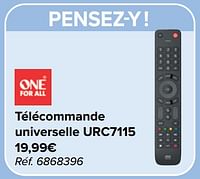 Promotions Télécommande universelle urc7115 - Oneforall - Valide de 29/05/2024 à 10/06/2024 chez Carrefour