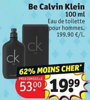 Promotions Be calvin klein - Calvin Klein - Valide de 28/05/2024 à 09/06/2024 chez Kruidvat
