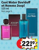 Promotions Cool water davidoff et homme joop! - Produit maison - Kruidvat - Valide de 28/05/2024 à 09/06/2024 chez Kruidvat