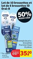 Promotions Brossettes precision clean - Oral-B - Valide de 28/05/2024 à 09/06/2024 chez Kruidvat