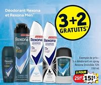 Promotions Déodorant en spray rexona invisible 72h - Rexona - Valide de 28/05/2024 à 09/06/2024 chez Kruidvat