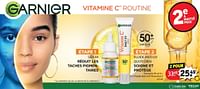 Promotions Fluide anti-uv vitamine c - Garnier - Valide de 28/05/2024 à 09/06/2024 chez Kruidvat
