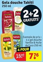 Promotions Gel douche vanille + huile de coco - Palmolive Tahiti - Valide de 28/05/2024 à 09/06/2024 chez Kruidvat