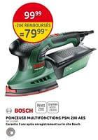 Promotions Bosch ponceuse multifonctions psm 200 aes - Bosch - Valide de 29/05/2024 à 10/06/2024 chez Brico