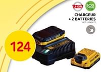 Promotions Stanley chargeur + 2 batteries - Stanley - Valide de 29/05/2024 à 10/06/2024 chez Brico
