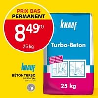 Promotions Béton turbo - Knauf - Valide de 29/05/2024 à 10/06/2024 chez Brico