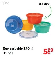 Promoties Bewaarbakje - Nuby - Geldig van 27/05/2024 tot 29/06/2024 bij Baby-Dump