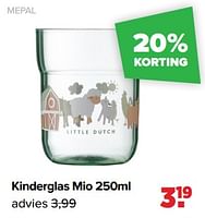 Promoties Kinderglas mio - Mepal - Geldig van 27/05/2024 tot 29/06/2024 bij Baby-Dump