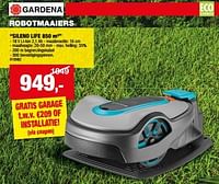 Promoties Gardena robotmaaiers sileno life 850 m² - Gardena - Geldig van 22/05/2024 tot 02/06/2024 bij Hubo