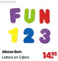 Promoties Alfabet bath letters en cijfers - Munchkin - Geldig van 27/05/2024 tot 29/06/2024 bij Baby-Dump