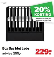 Promoties Box bas met lade - TWF - Geldig van 27/05/2024 tot 29/06/2024 bij Baby-Dump