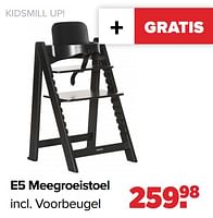 Promoties E5 meegroeistoel - Kidsmill - Geldig van 27/05/2024 tot 29/06/2024 bij Baby-Dump