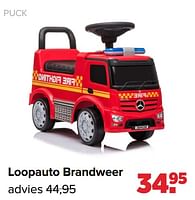 Promoties Loopauto brandweer - Puck - Geldig van 27/05/2024 tot 29/06/2024 bij Baby-Dump