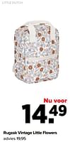 Promoties Rugzak vintage little flowers - Little Dutch - Geldig van 27/05/2024 tot 29/06/2024 bij Baby-Dump