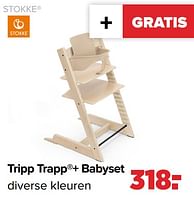 Promoties Tripp trapp + babyset - Stokke - Geldig van 27/05/2024 tot 29/06/2024 bij Baby-Dump