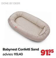 Promoties Babynest confetti sand - Done by Deer - Geldig van 27/05/2024 tot 29/06/2024 bij Baby-Dump