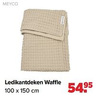 Promoties Ledikantdeken waffle - Meyco - Geldig van 27/05/2024 tot 29/06/2024 bij Baby-Dump