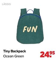 Promoties Tiny backpack ocean green - Lassig - Geldig van 27/05/2024 tot 29/06/2024 bij Baby-Dump