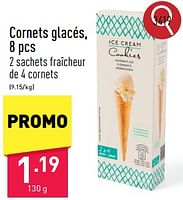 Promotions Cornets glacés - Produit maison - Aldi - Valide de 07/06/2024 à 09/06/2024 chez Aldi