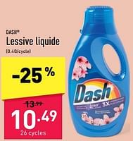 Promotions Lessive liquide - Dash - Valide de 03/06/2024 à 14/06/2024 chez Aldi