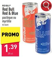 Promotions Red bull red + blue - Red Bull - Valide de 07/06/2024 à 09/06/2024 chez Aldi