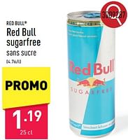 Promotions Red bull sugarfree - Red Bull - Valide de 07/06/2024 à 09/06/2024 chez Aldi