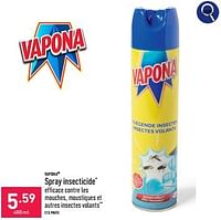 Promotions Spray insecticide - Vapona - Valide de 08/06/2024 à 09/06/2024 chez Aldi