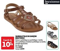 Promoties Sandale fille ou garçon inextenso - Inextenso - Geldig van 28/05/2024 tot 03/06/2024 bij Auchan