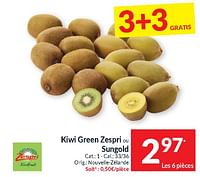 Promotions Kiwi green zespri ou sungold - Zespri - Valide de 28/05/2024 à 02/06/2024 chez Intermarche