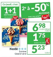 Promotions Nestlé extréme glace en cône - Nestlé - Valide de 28/05/2024 à 02/06/2024 chez Intermarche