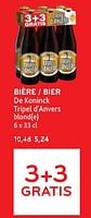 Promotions Bière de koninck tripel d`anvers blond e - De Koninck - Valide de 05/06/2024 à 18/06/2024 chez Alvo