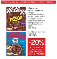 Promotions Céréales kellogg’s coco pops loops - Kellogg's - Valide de 05/06/2024 à 18/06/2024 chez Alvo