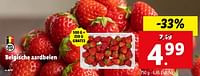 Promoties Belgische aardbeien - Huismerk - Lidl - Geldig van 05/06/2024 tot 11/06/2024 bij Lidl