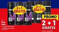 Promoties Body spray - Axe - Geldig van 05/06/2024 tot 11/06/2024 bij Lidl