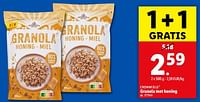 Promoties Granola met honing - Crownfield - Geldig van 05/06/2024 tot 11/06/2024 bij Lidl