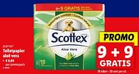 Promoties Toiletpapier aloë vera - Scottex - Geldig van 05/06/2024 tot 11/06/2024 bij Lidl
