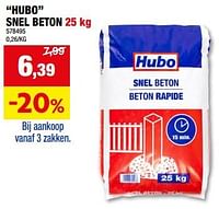 Promoties Hubo snel beton - Huismerk - Hubo  - Geldig van 29/05/2024 tot 09/06/2024 bij Hubo