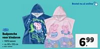 Promoties Badponcho voor kinderen - Peppa  Pig - Geldig van 05/06/2024 tot 11/06/2024 bij Lidl