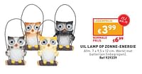 Promoties Uil lamp op zonne-energie - Huismerk - Trafic  - Geldig van 29/05/2024 tot 03/06/2024 bij Trafic