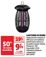Promotions Lanterne uv noire - Produit Maison - Auchan Ronq - Valide de 28/05/2024 à 03/06/2024 chez Auchan Ronq
