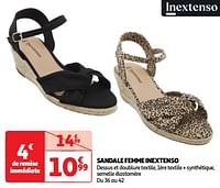 Promotions Sandale femme inextenso - Inextenso - Valide de 28/05/2024 à 03/06/2024 chez Auchan Ronq