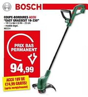 Promotions Bosch coupe-bordures accu easy grasscut 18-230 - Bosch - Valide de 22/05/2024 à 02/06/2024 chez Hubo