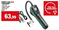 Promotions Bosch pompe à air accu easypump - Bosch - Valide de 22/05/2024 à 02/06/2024 chez Hubo