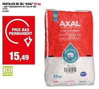 Promotions Pastilles de sel axal - Axal - Valide de 22/05/2024 à 02/06/2024 chez Hubo