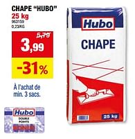 Promotions Chape hubo - Produit maison - Hubo  - Valide de 29/05/2024 à 09/06/2024 chez Hubo