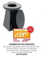 Promotions Barbecue valparaiso - Produit maison - Trafic  - Valide de 29/05/2024 à 03/06/2024 chez Trafic