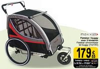 Promoties Fietskar-kinderwagen voor 2 kinderen - Maxxus - Geldig van 14/05/2024 tot 30/09/2024 bij Cora